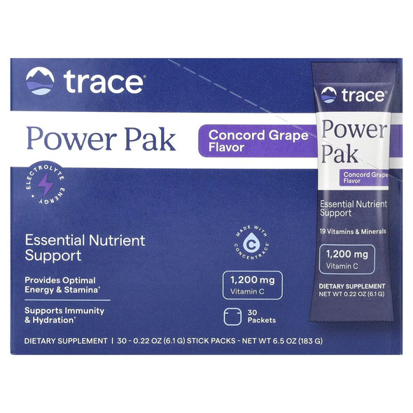 Trace Minerals Electrolyte Stamina Power Pak - Concord Grape - 30 Stick Packs Additional Product Image 4