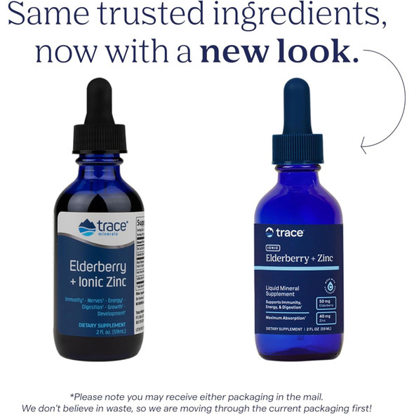 Trace Minerals Ionic Zinc + Elderberry - 59ml
