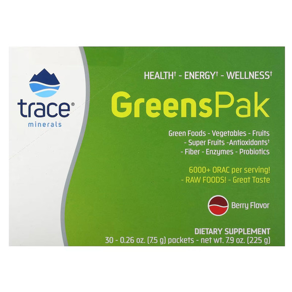 Trace Minerals Greens Pak - Berry 30 Packets Additional Product Image 3