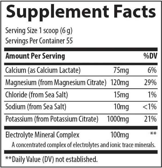 Trace Minerals Stress-X Magnesium Powder Lemon Lime - 480 g Ingredients