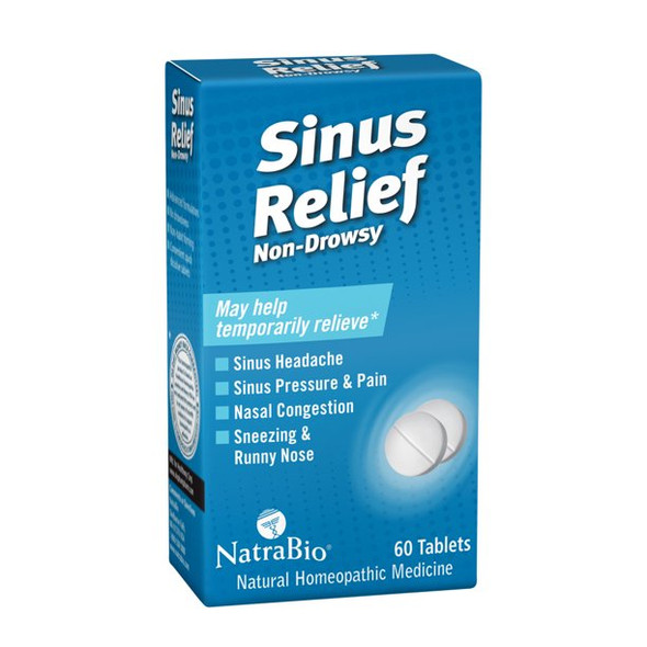 NatraBio Sinus Relief - Non-Drowsy 60 tabs