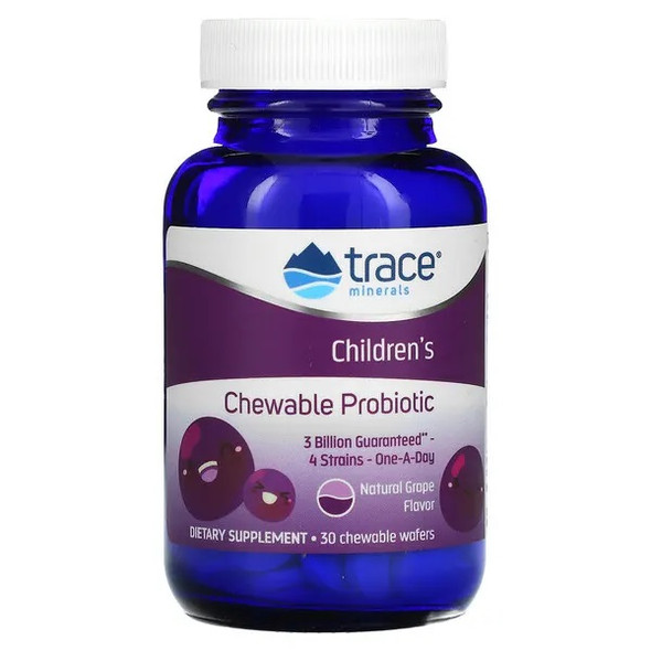 Trace Minerals Children's Chewable Probiotic 3 Billion 30 Caps