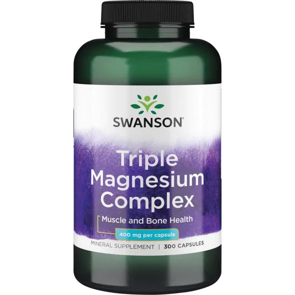 Swanson Triple Magnesium Complex, 400mg - 300 caps