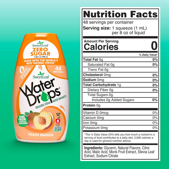 SweetLeaf Water Drops Peach Mango 48ml