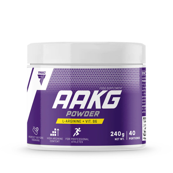 Trec Nutrition AAKG POWDER 240g JAR Supplement Facts Panel