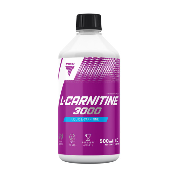 Trec Nutrition L-CARNITINE 3000 Liquid Supplement Facts Panel