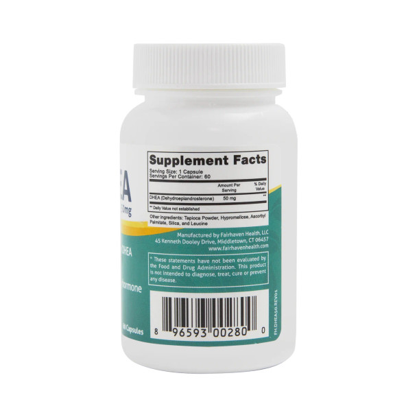 Fairhaven Health DHEA 50mg 60 Caps Ingredients