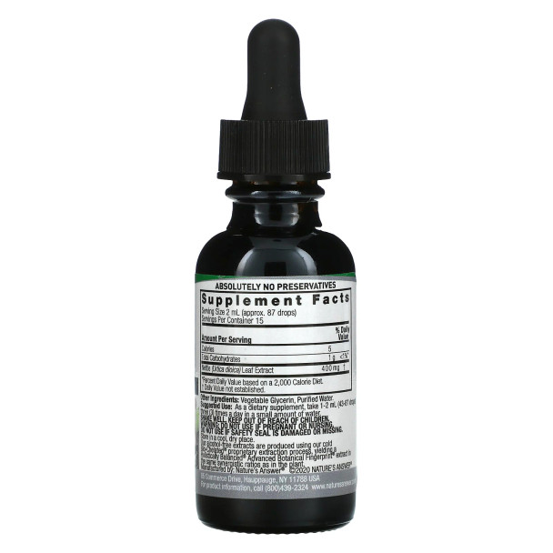 Nature’s Answer, Nettles Alcohol Free Extract, 1 Oz Ingredients