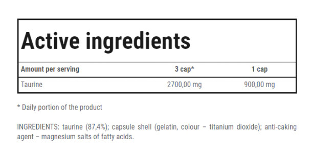 Trec Nutrition Taurine 900 90 Caps Ingredients