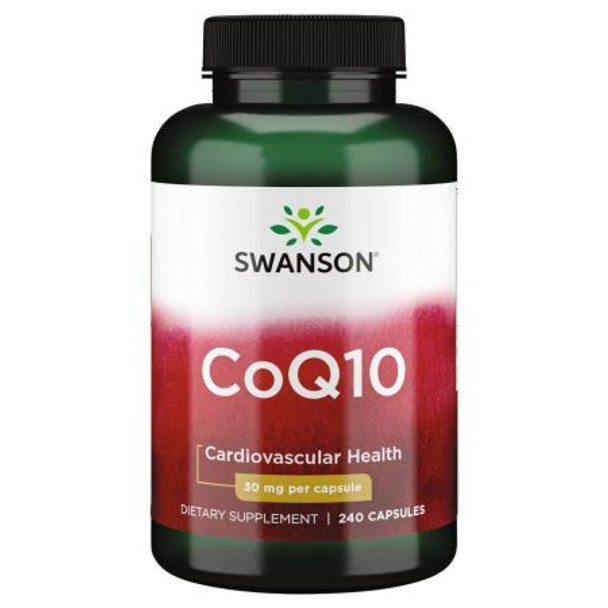 Swanson CoQ10 30mg Coenzyme Q10 240 Veg Caps