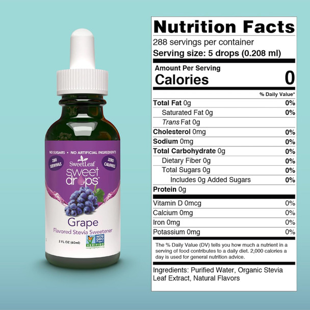SweetLeaf Sweet Drops Grape 288 Servings (2oz.)