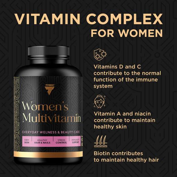 Trec Nutrition Women's Multivitamin 90 Caps Supplement Facts Panel