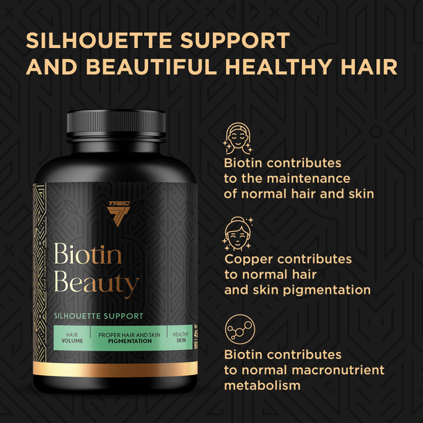 Trec Nutrition Biotin Beauty 90 Caps Supplement Facts Panel