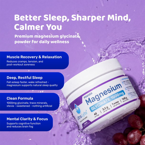 Ultra Lyte Magnesium Glycinate Powder - Grape 1