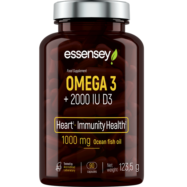 ESSENSEY Omega-3 + 2000 IU D3 90 Caps Additional Product Image 2