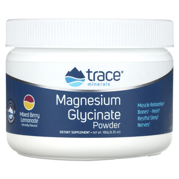 Trace Minerals Magnesium Glycinate Powder - Mixed Berry Lemonade 180g