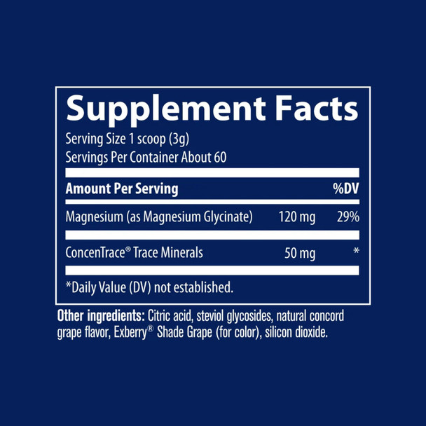 Trace Minerals Magnesium Glycinate Powder - Grape 180g Main Product Image