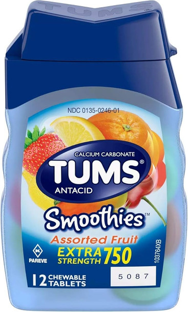 TUMS Smoothies Extra Strength Antacid - 60 Chewable Tablets Additional Product Image 2