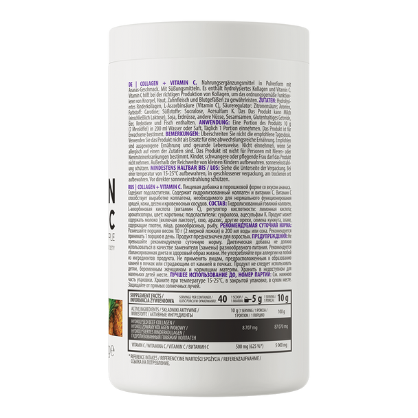OstroVit Collagen + Vitamin C 400g Ingredients Panel
