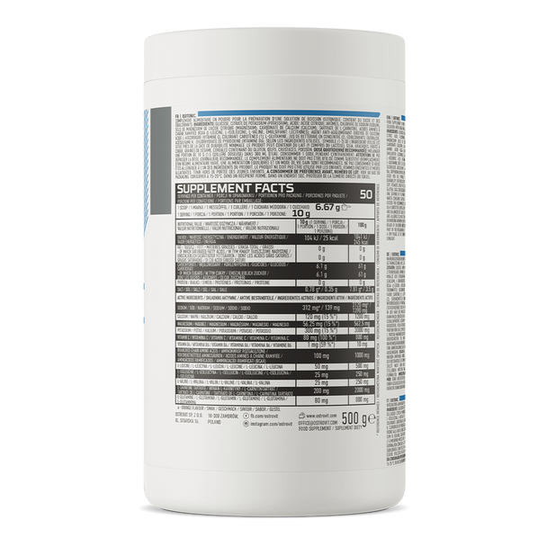 OstroVit Isotonic 500g Ingredients Panel