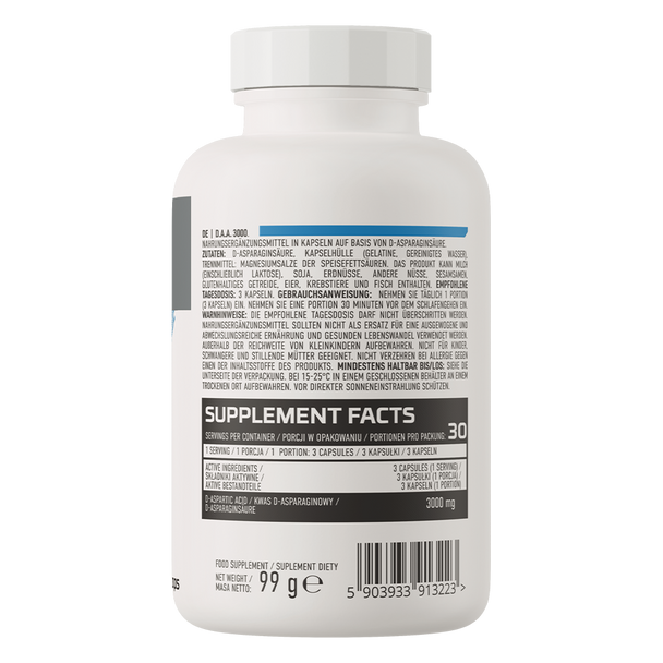 OstroVit D.A.A 3000 mg 90 capsules Main Product Image