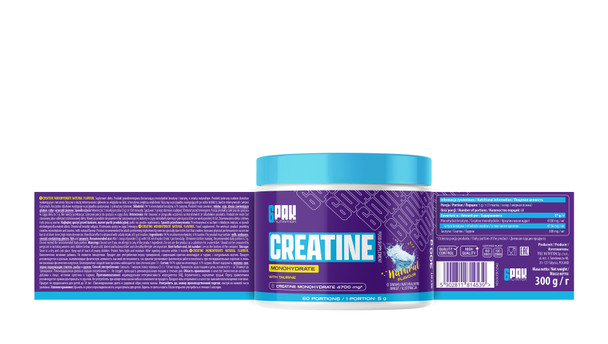 6PAK CREATINE MONOHYDRATE 300g Ingredients Panel