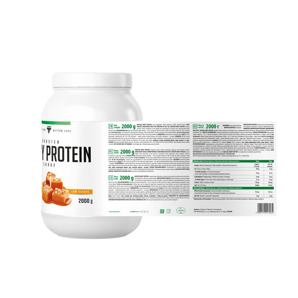 Trec Nutrition BOOSTER WHEY PROTEIN 2000g + FREE SHAKER Ingredients Panel