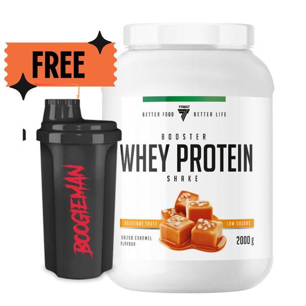 Trec Nutrition BOOSTER WHEY PROTEIN 2000g + FREE SHAKER Supplement Facts Panel
