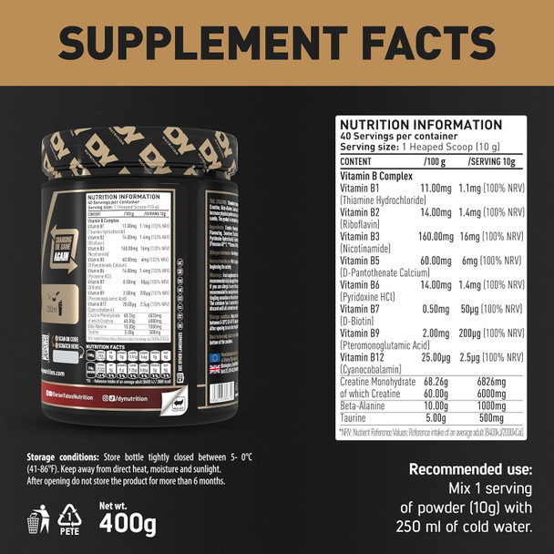 DY Nutrition The Creatine 400g ingredients