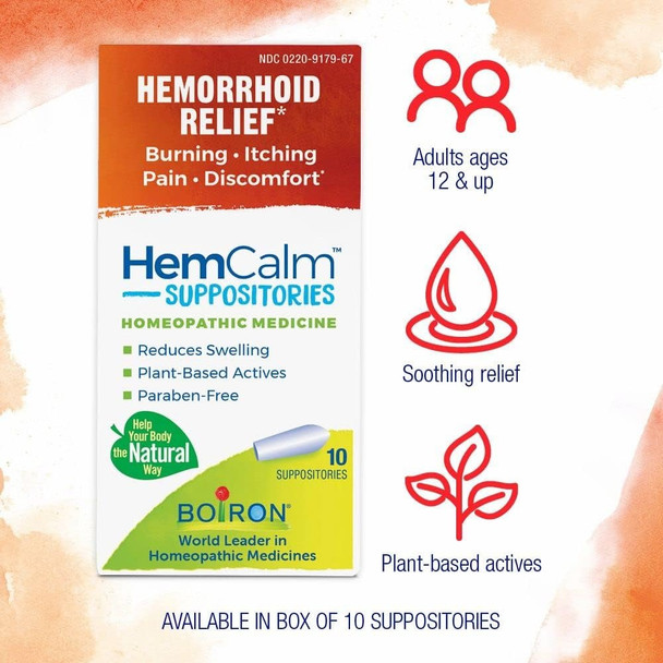 Boiron HemCalm Suppositories - 10 CT