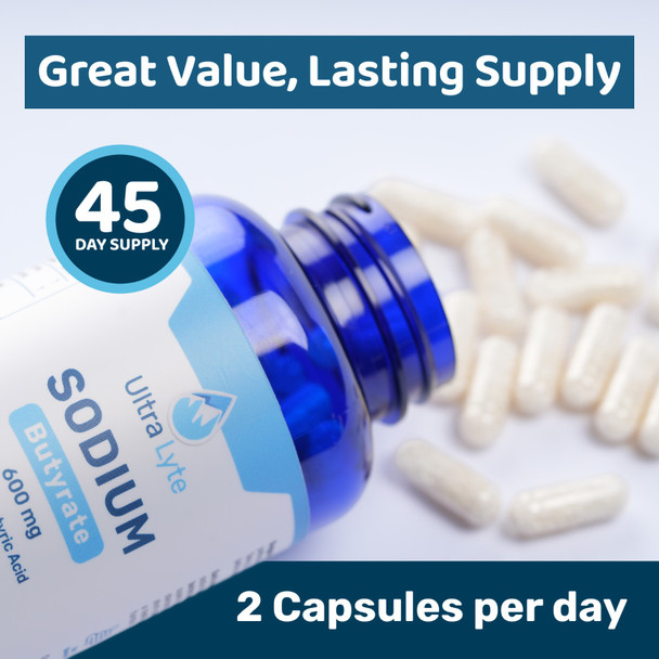 Ultra Lyte Sodium Butyrate 90 Capsules Main Product Image