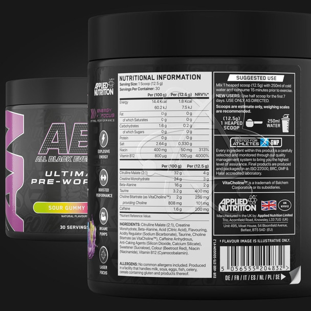 ABE All Black Everything Ultimate Pre-Workout Powder – 375g Additional Product Image 22