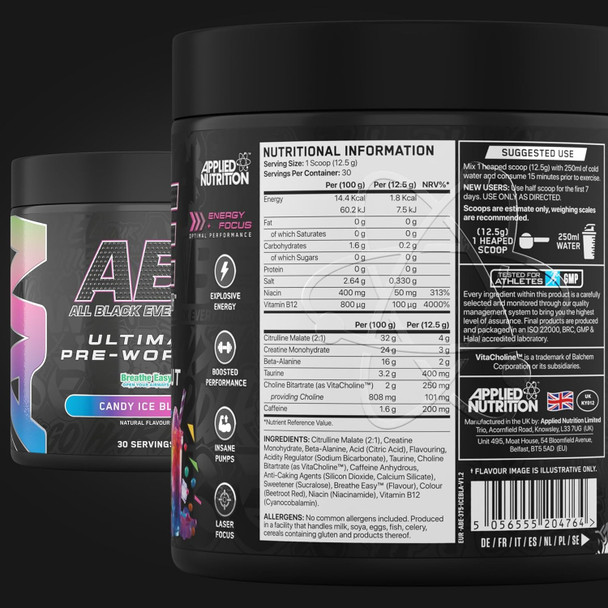 ABE All Black Everything Ultimate Pre-Workout Powder – 375g Additional Product Image 23