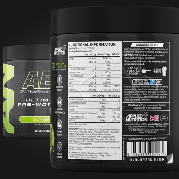 ABE All Black Everything Ultimate Pre-Workout Powder – 375g Additional Product Image 24