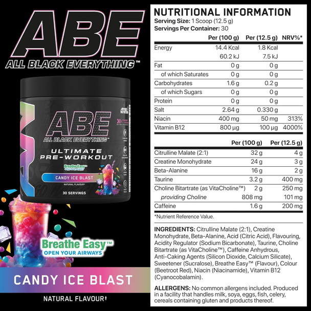 ABE All Black Everything Ultimate Pre-Workout Powder – 375g Additional Product Image 30