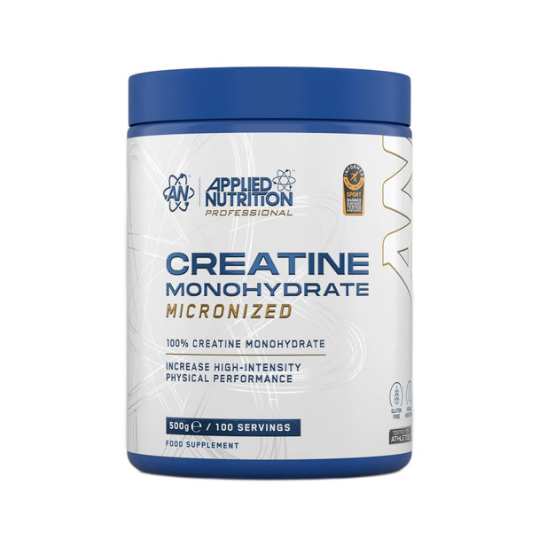 Applied Nutrition CREATINE MONOHYDRATE - 500G Unflavoured Supplement Facts Panel