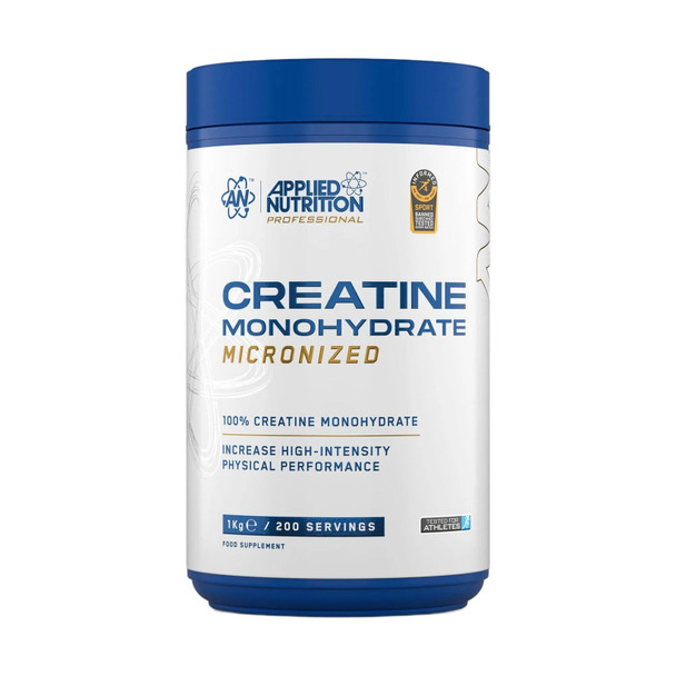 Applied Nutrition CREATINE MONOHYDRATE 1KG - UNFLAVOURED Supplement Facts Panel