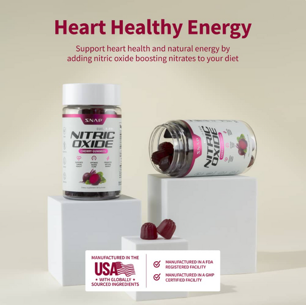 Snap Nitric Oxide Beet Gummies (Sugar Free) – 60 Gummies