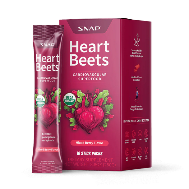 Snap Supplements Heart Beets Organic Beets (Stick Packs) - 10 Packets