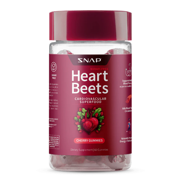 Snap Supplements Heart Beets Gummies (Sugar Free) - Cherry 60 Gummies - image 7