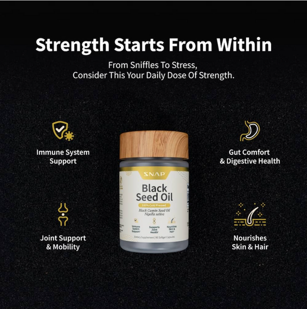 Snap Supplements Black Seed Oil 90 Caps