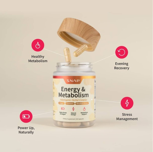 Snap Supplements Energy & Metabolism 60 Caps