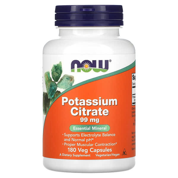 NOW Foods Potassium Citrate, 99mg - 180 vcaps