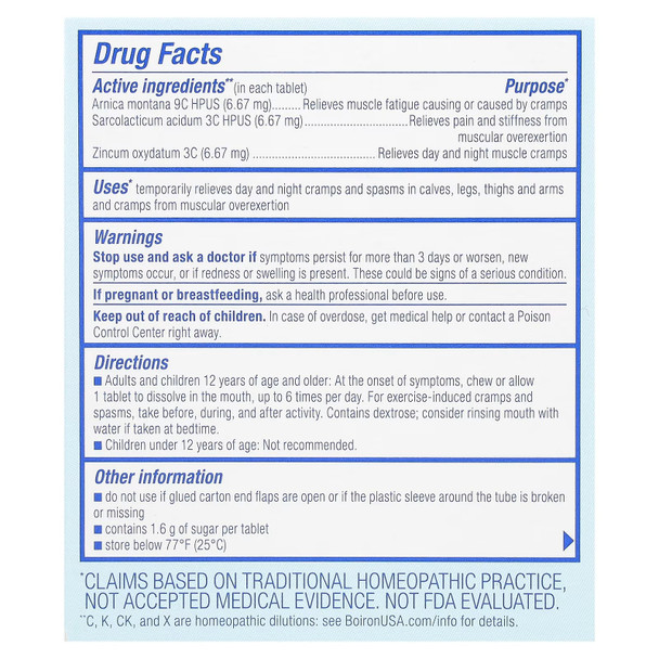 Boiron ARNICARE LEG CRAMPS - Pack of 3 tubes Main Product Image