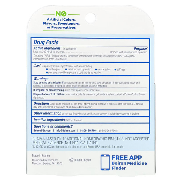 Boiron Rhus Tox - 30C for Natural Relief - 3 Tubes Main Product Image