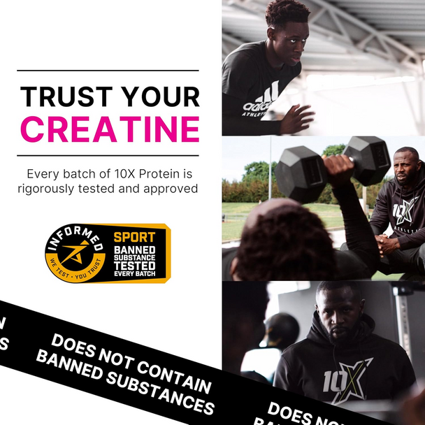 10X Athletic CRE 300g Ingredients and Supplement Facts