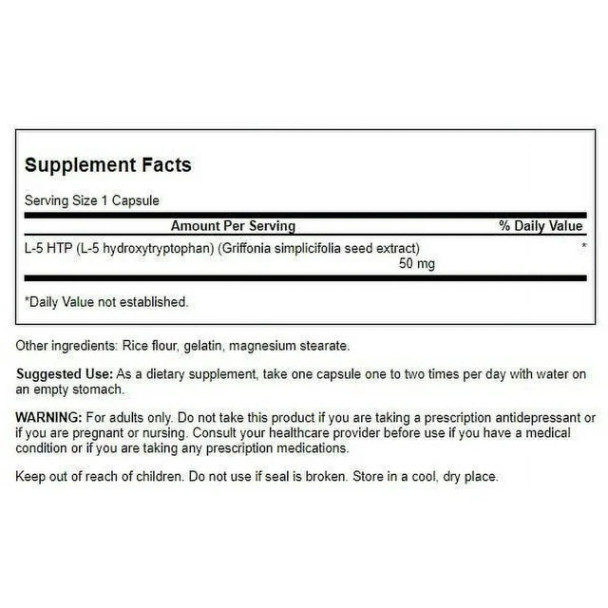 Swanson 5-HTP 50mg Ingredients