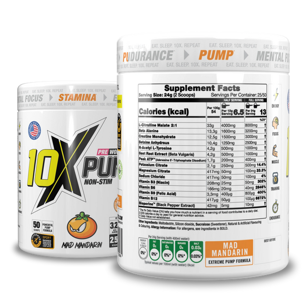 10X Athletic Performance Stack - Whey Protein, PUMP, CRE creatine and free shaker