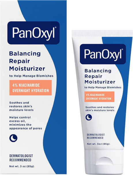 PanOxyl PM Balancing Repair Moisturizer night gel-cream for acne-prone skin