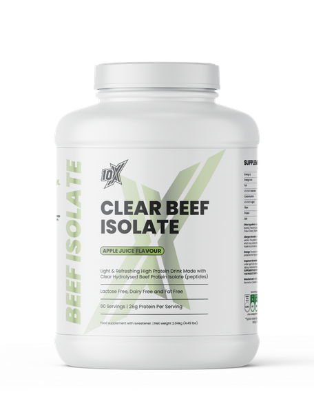10X Athletic Clear Beef Isolate 2kg - Apple Juice front - 28g protein juice-style drink